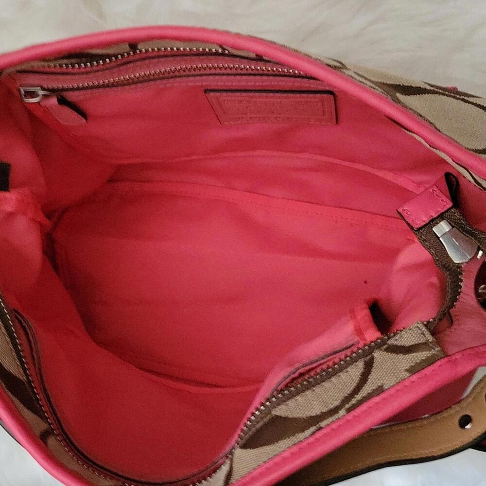 Coach Signature Bucket Shoulder/Crossbody Tote - Pink and Brown - Picture 4 of 4
